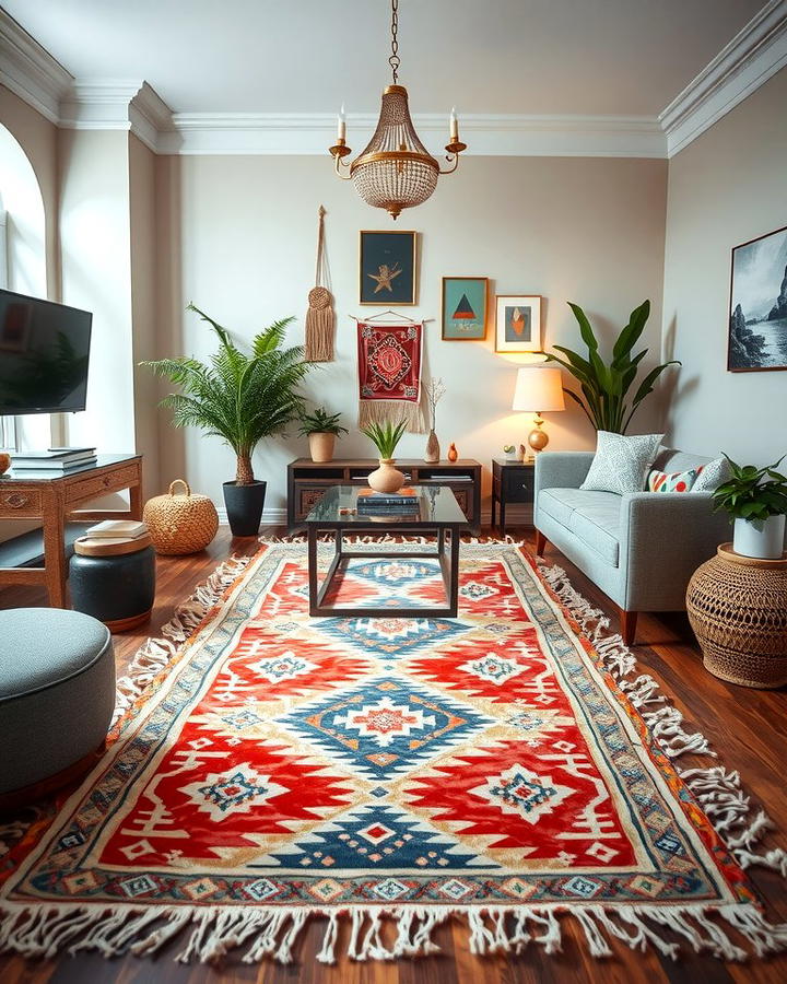 Moroccan Rugs for Global Appeal - 30 Living Room Rug Ideas