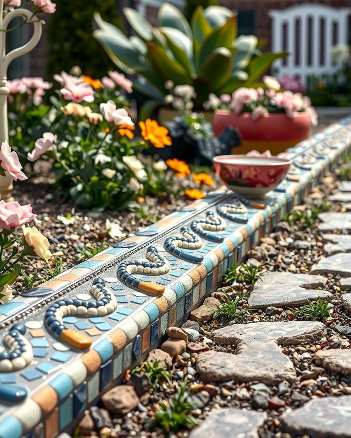 Mosaic Garden Borders - 25 Mosaic Garden Ideas