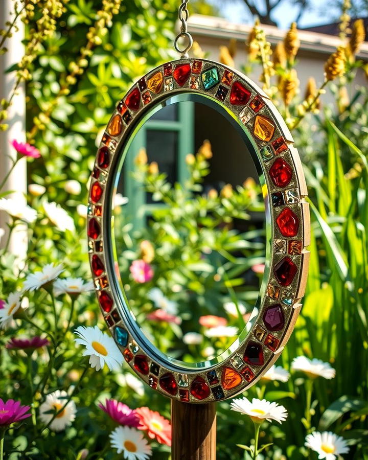 Mosaic Garden Mirrors - 25 Mosaic Garden Ideas