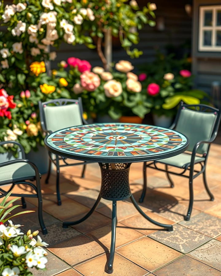 Mosaic Patio Tables - 25 Mosaic Garden Ideas