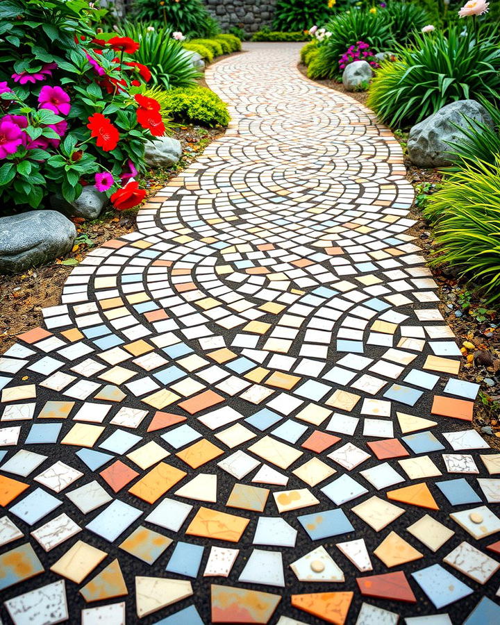 Mosaic Patterns - 25 Paver Walkway Ideas