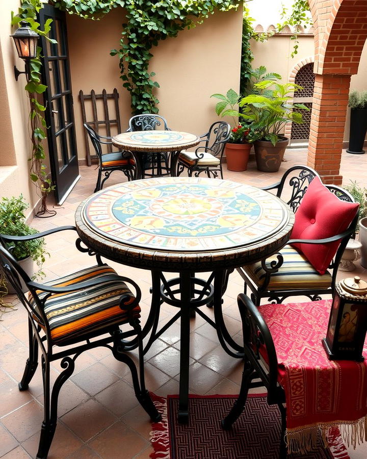 Mosaic Tabletops 2 - 25 spanish style patio ideas