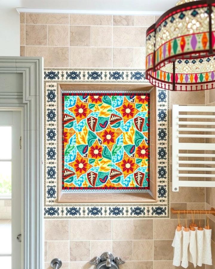 Mosaic Tile Accent Shower Niche - 25 Shower Niche Ideas