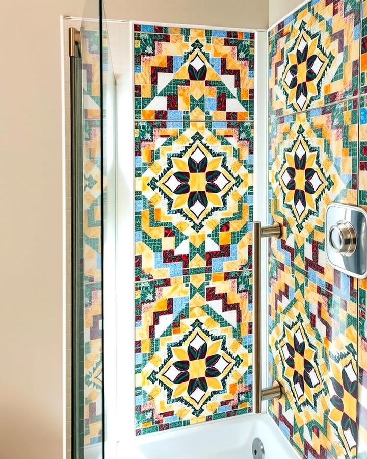 Mosaic Tile Shower Surrounds 2 - 25 Shower Surround Ideas