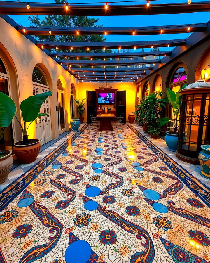 Mosaic Tiles - 25 Patio Flooring Ideas