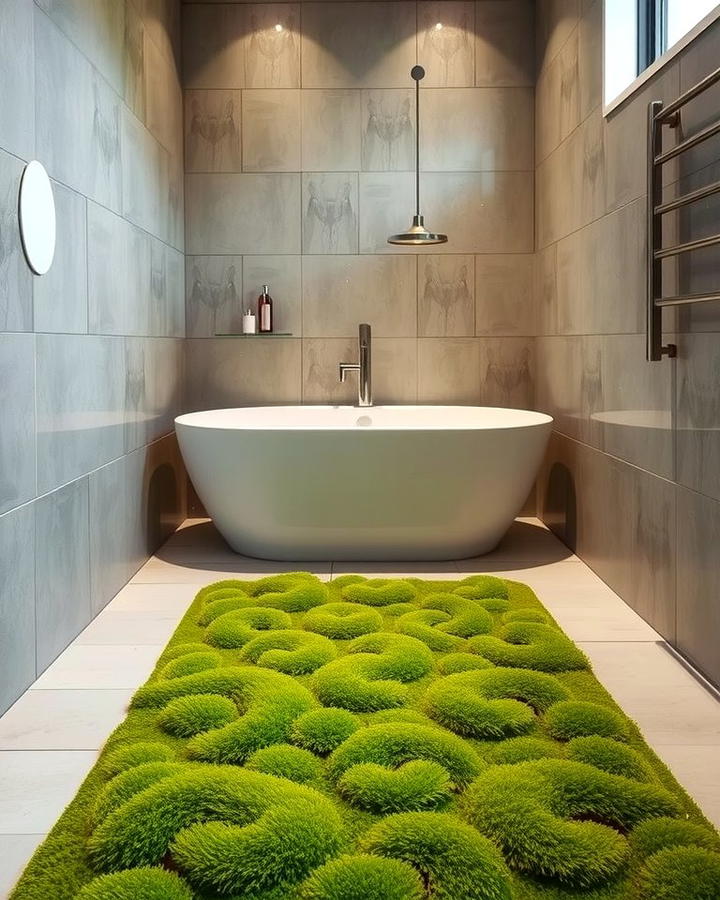 Moss Bath Mats for a Unique Twist - 25 Natural Bathroom Ideas