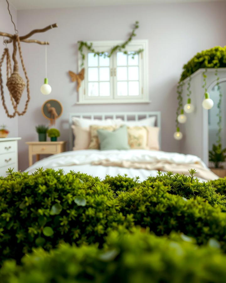 Moss and Faux Greenery Accents - 30 Fairy-themed Bedroom Ideas