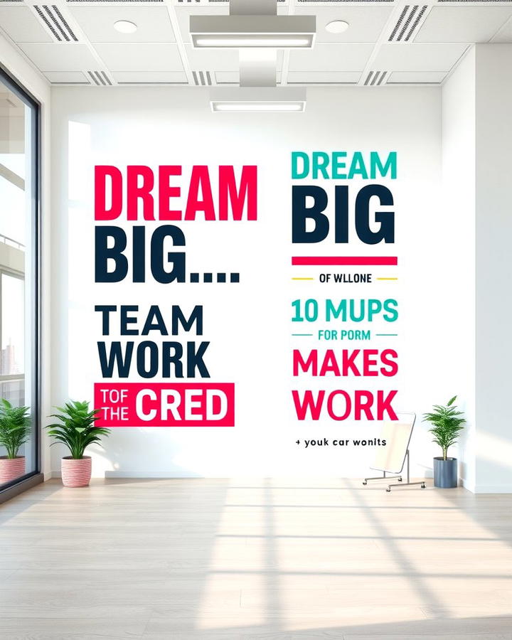 Motivational Quotes in Bold Typography - 25 Office Wall Murals