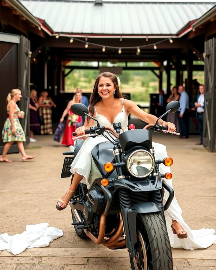 Motorcycle or Scooter Arrival - 25 Wedding Entrance Ideas