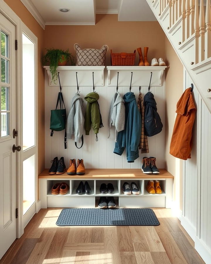 Mudroom - 25 Under Stair Storage Ideas