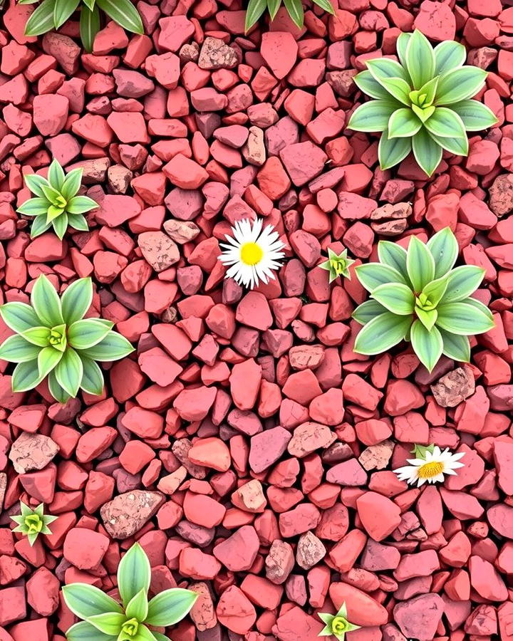 Mulch Alternative for Plant Beds - 25 Red Lava Rock Landscaping Ideas