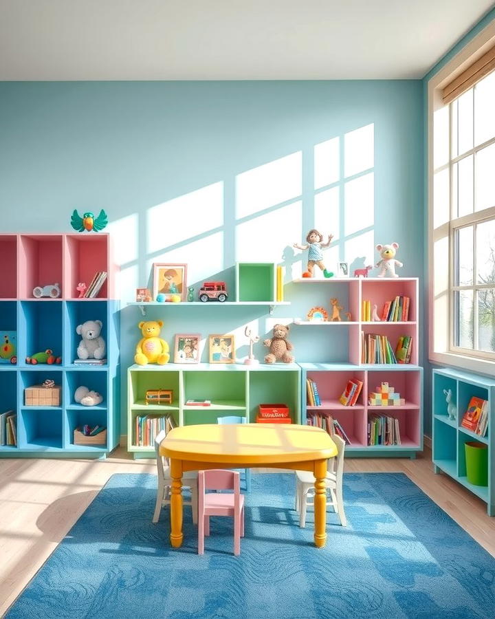 Multi Colored Shelving - 30 Colorful Room Ideas