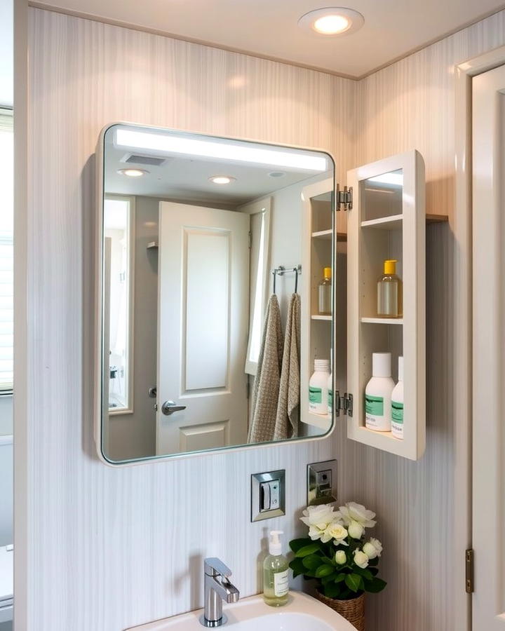 Multi Functional Mirrors - 25 Small Rv Bathroom Ideas