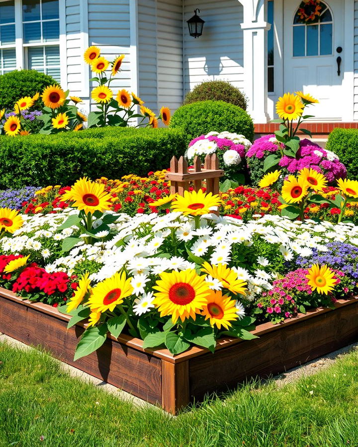 Multi Layered Flower Beds - 30 Front Yard Flower Bed Ideas