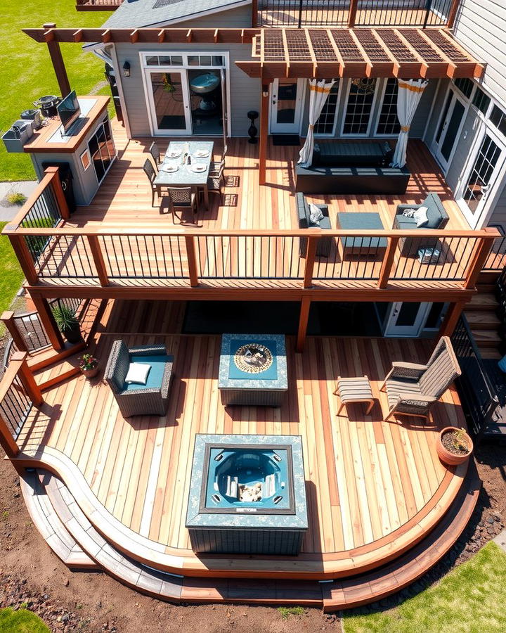 Multi Level Deck Design - 30 Large Deck Ideas