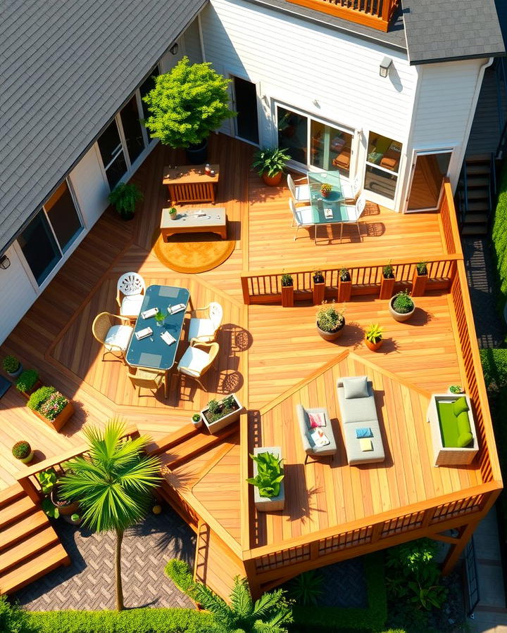 Multi Level Deck - 25 Mobile Home Deck Ideas