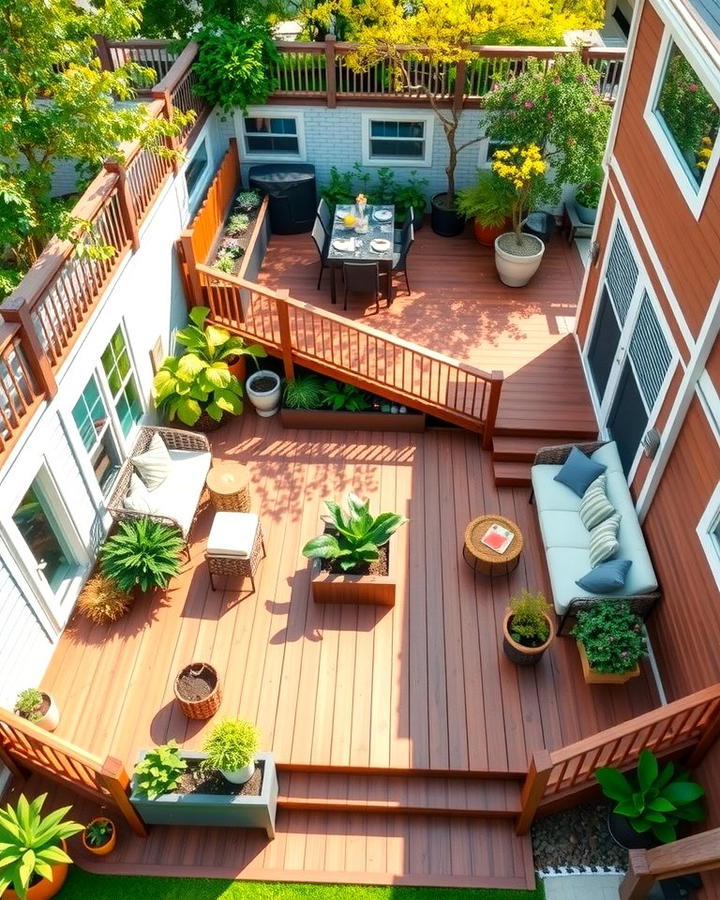 Multi Level Decking for Dimension - 25 Small Backyard Landscaping Ideas