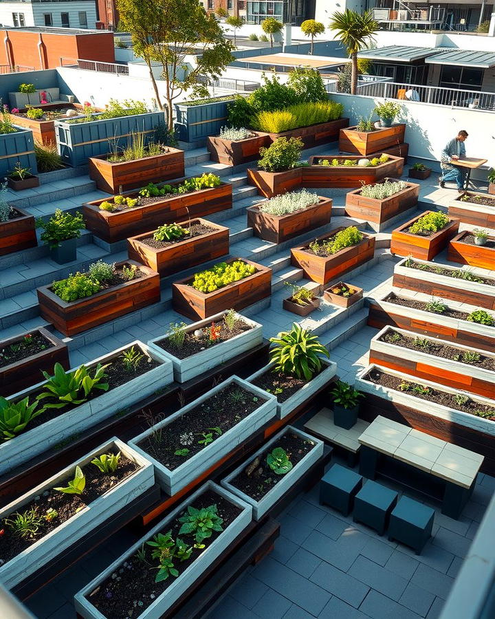 Multi Level Garden Layouts - 25 Rooftop Garden Ideas