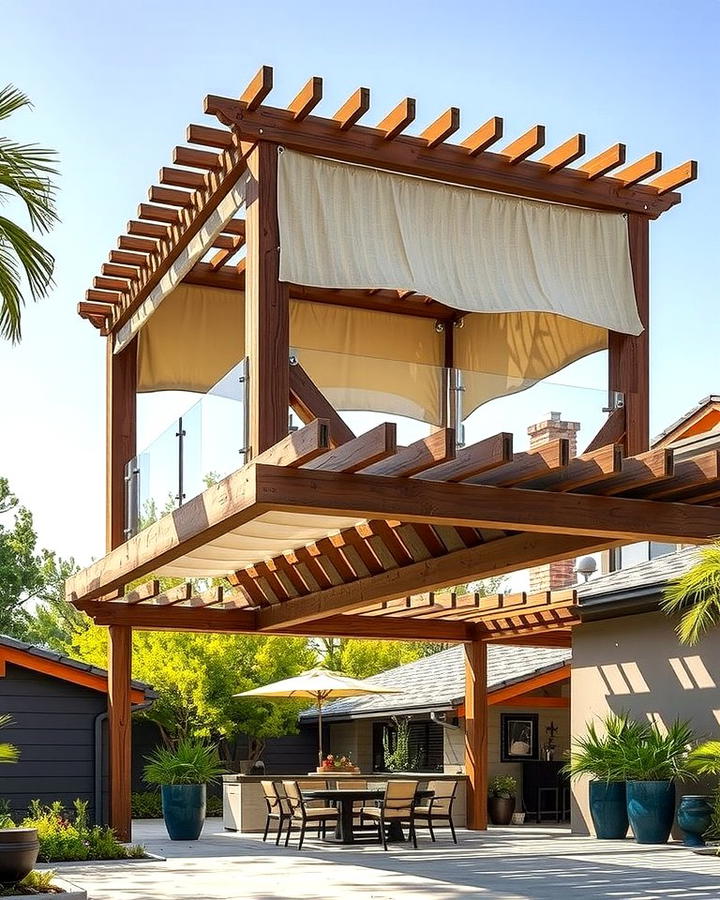 Multi Level Pergola for Visual Interest - 25 Patio Pergola Ideas