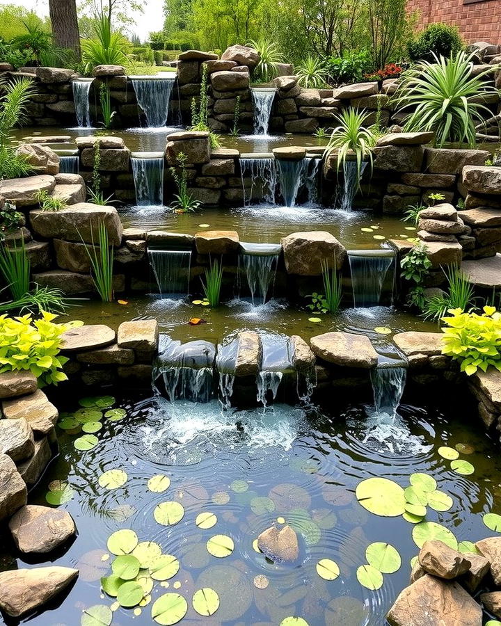 Multi Level Pond Layout - 25 Pond Landscaping Ideas