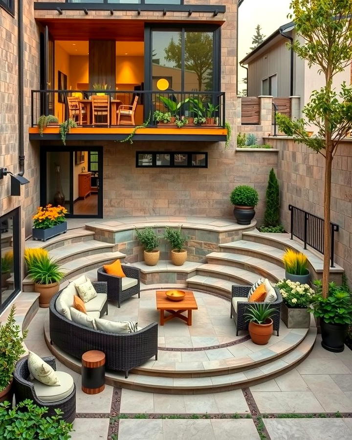 Multi Level Semi Circle Patio Design - 25 Semi Circle Patio Ideas and Inspiration