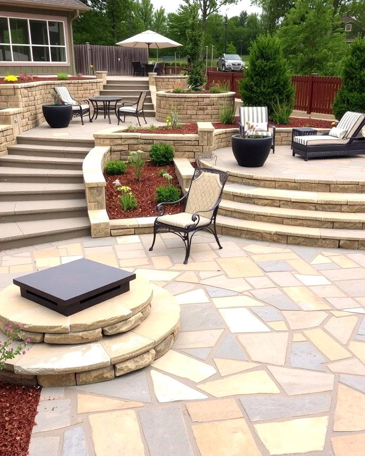 Multi Level Stone Patio - 25 Stone Patio Ideas