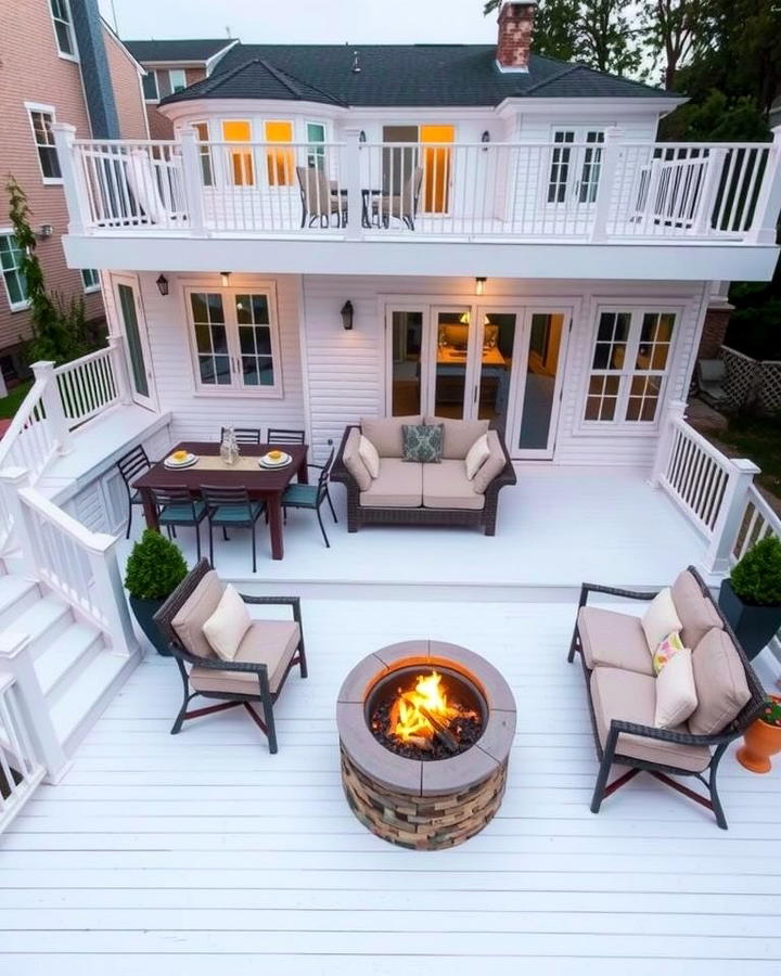 Multi Level White Deck - 25 White Deck Ideas