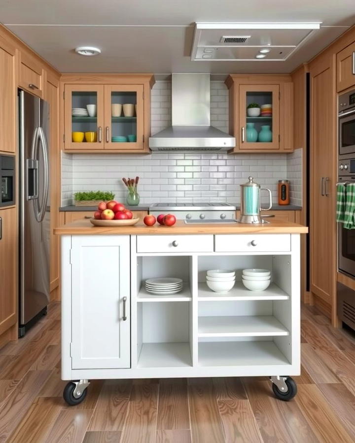 Multi Purpose Kitchen Island - 25 Mobile Home Kitchen Ideas