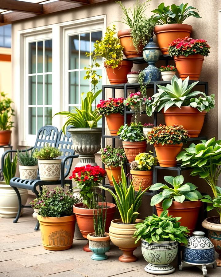 Multi Tiered Planters - 25 Patio Small Garden Ideas