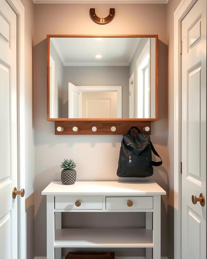 Multifunctional Mirror for Style and Utility - 25 Small Mudroom Ideas