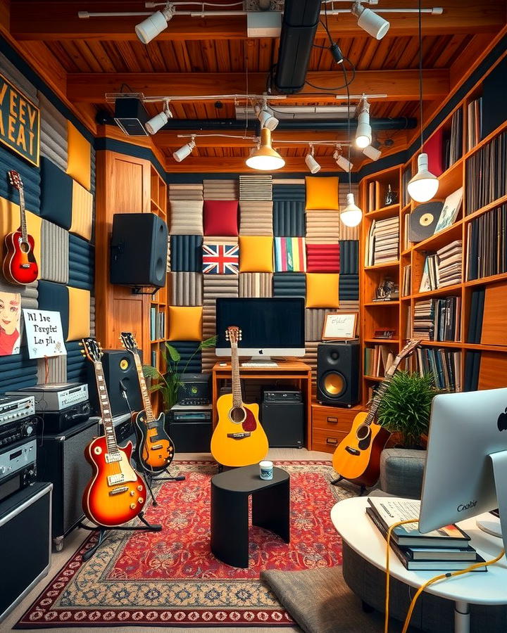 Music Lovers Haven - 30 Home Office Ideas for Him