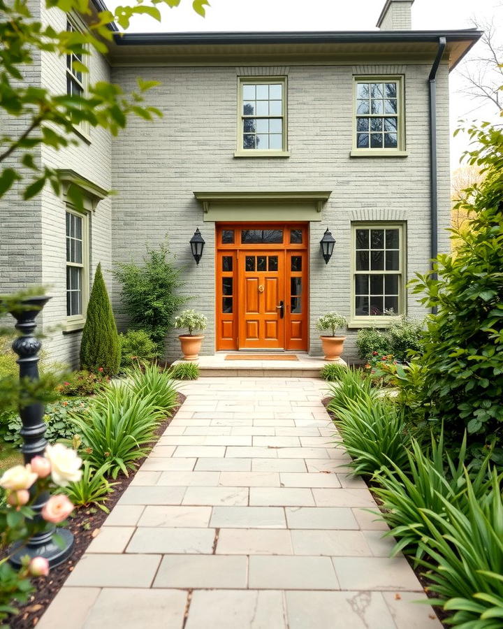 Muted Greens for a Calm Retreat - 25 Painted Brick Houses