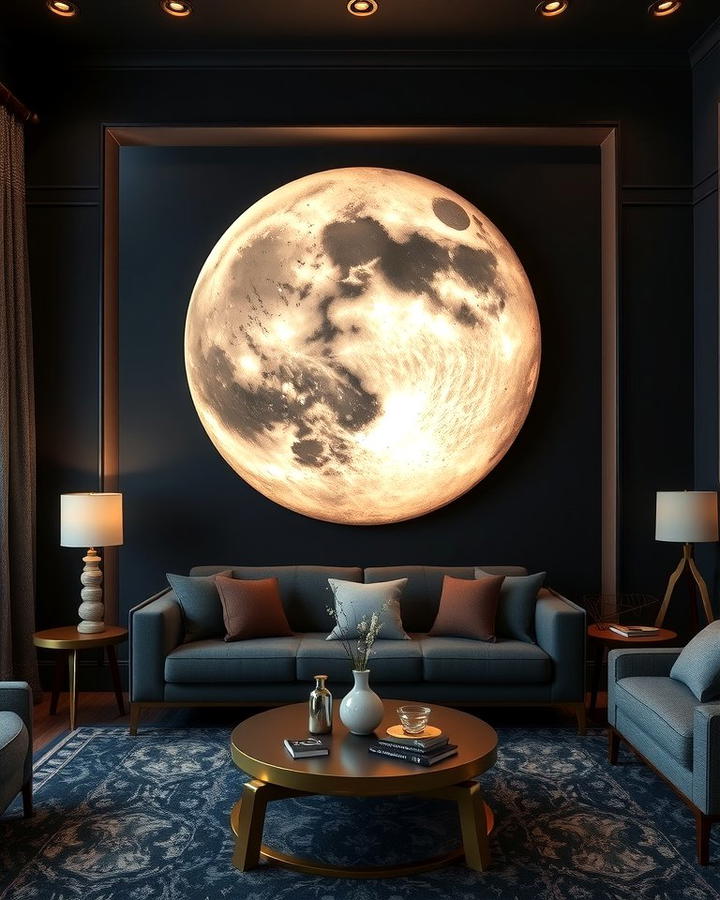 Mystical Moon Wall Art - 30 Witchy Living Room Ideas