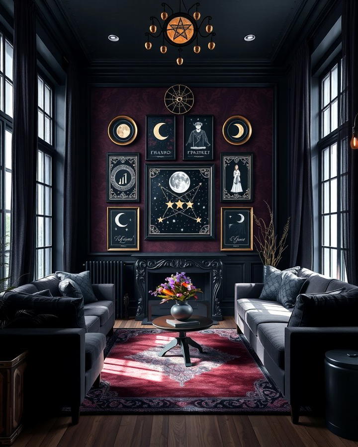 Mystical Wall Art - 30 Witchy Living Room Ideas