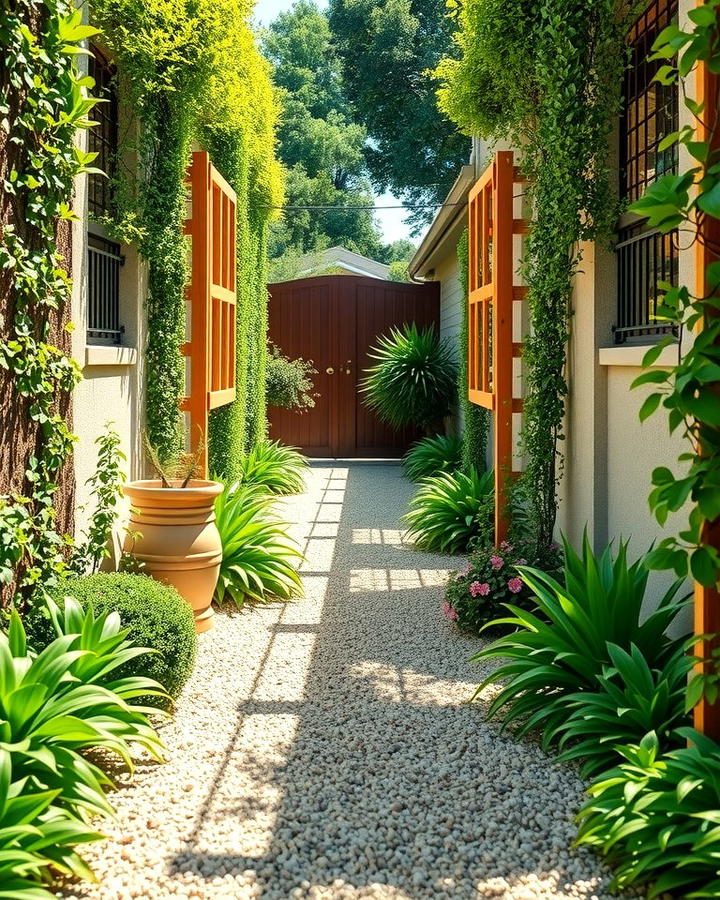 Narrow Sideyard Paths - 25 Pea Gravel Walkway Ideas