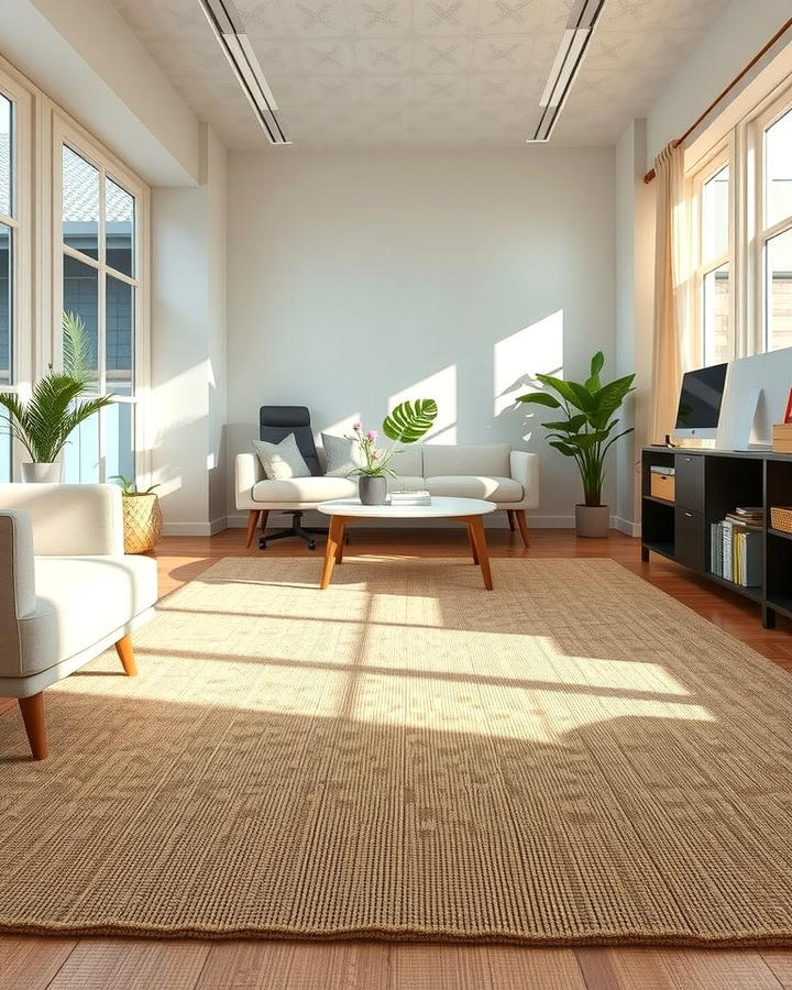 Natural Fiber Rugs for an Eco Friendly Office - 25 Office Rug Ideas