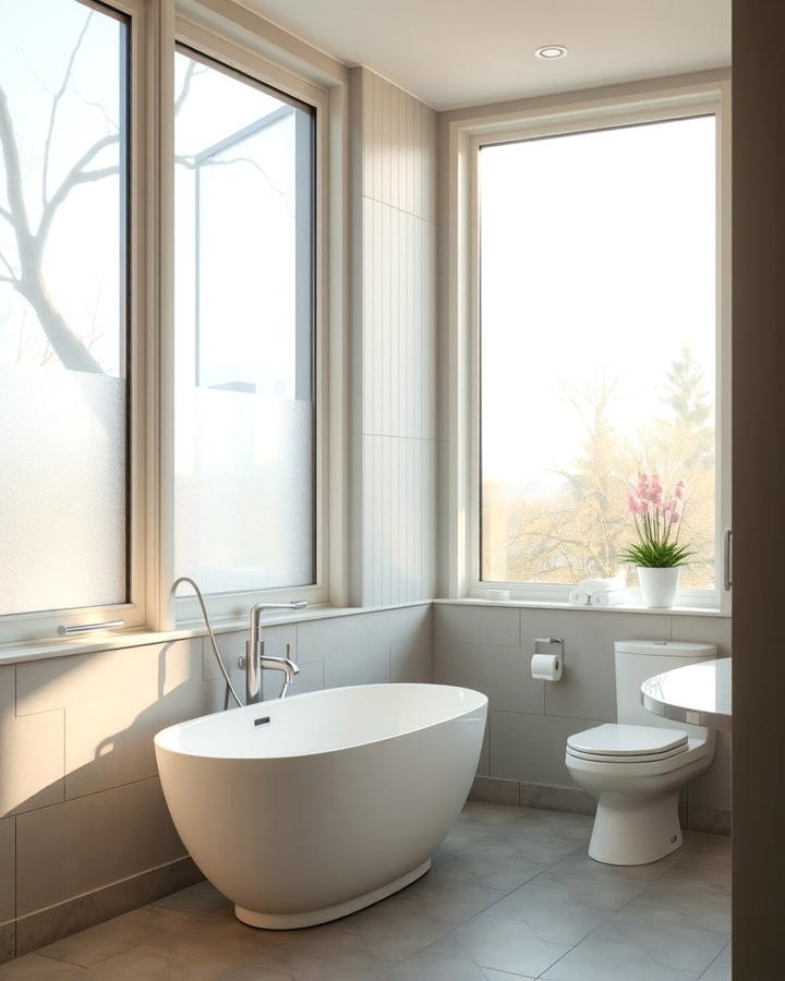 Natural Light Emphasis - 25 Scandinavian Bathroom Ideas