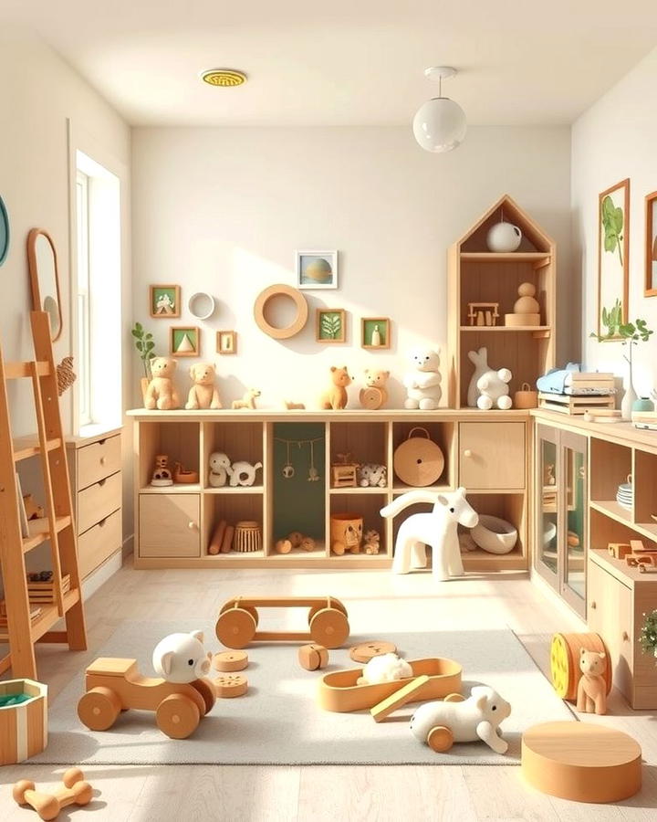 Natural Materials for Toys - 25 montessori nursery ideas