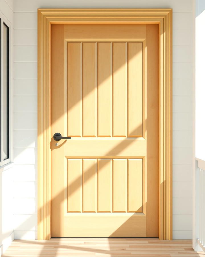 Natural Pine Simplicity - 25 Stained Front Door Ideas