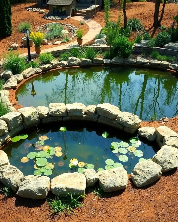 Natural Stone Borders for a Rustic Charm - 25 Pond Landscaping Ideas