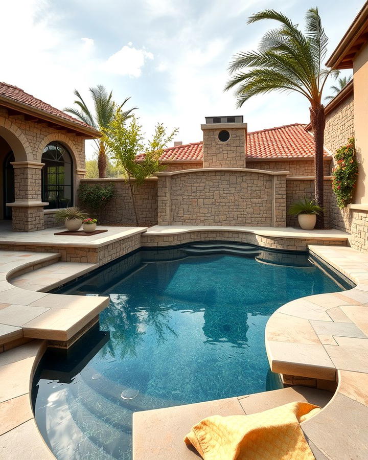 Natural Stone Surround - 25 Spool Pool Ideas