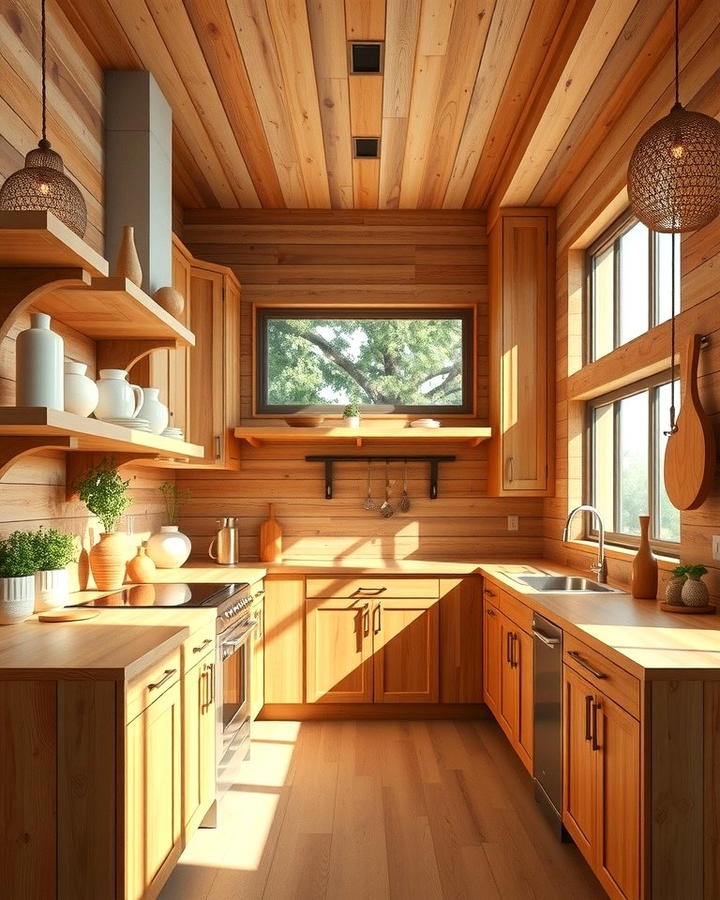 Natural Wood Accents - 25 Organic Kitchen Design Ideas