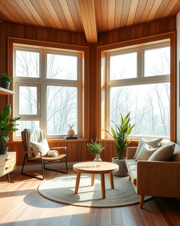 Natural Wood Trim for Warmth - 30 Modern Window Trim Ideas