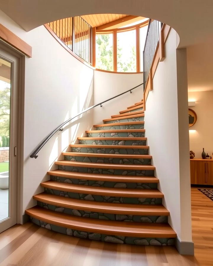 Nature Inspired Designs - 30 Curved Staircase Ideas