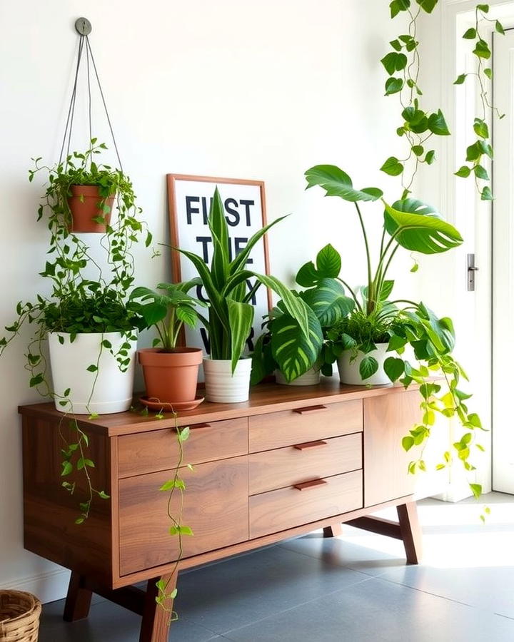 Nature Inspired Greenery - 25 Sideboard Decor Ideas