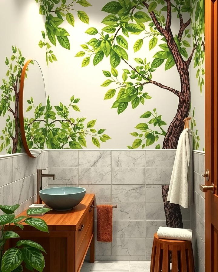 Nature Inspired Motifs 2 - 25 Powder Room Wallpaper Ideas