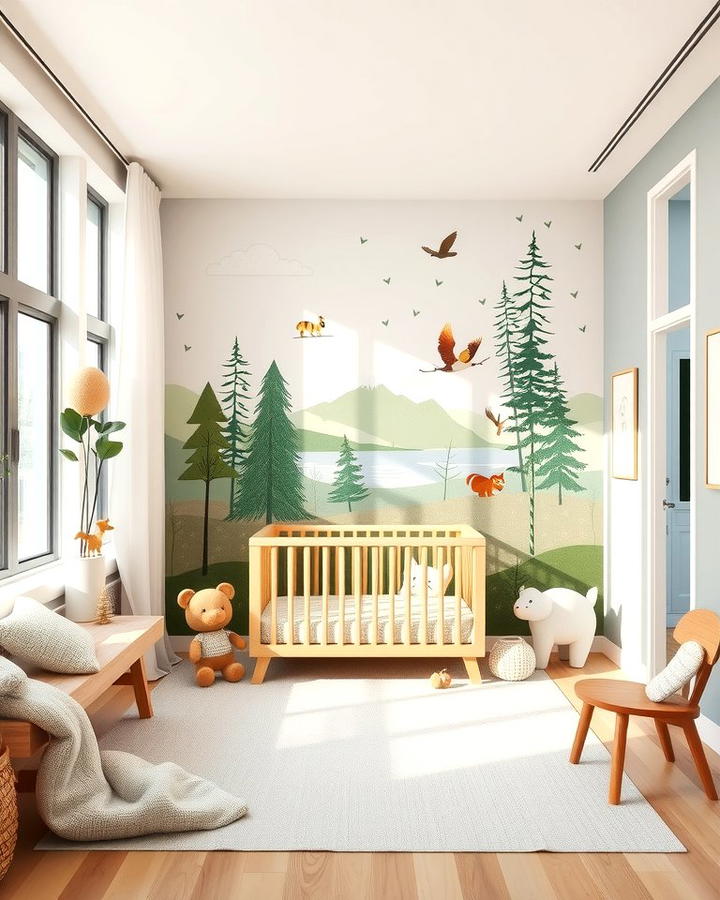 Nature Inspired Wall Murals - 25 Nursery Wall Decor Ideas