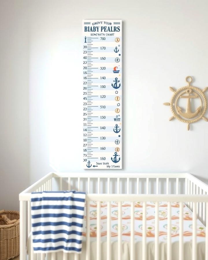 Nautical Growth Chart 2 - 25 Nautical Nursery Ideas