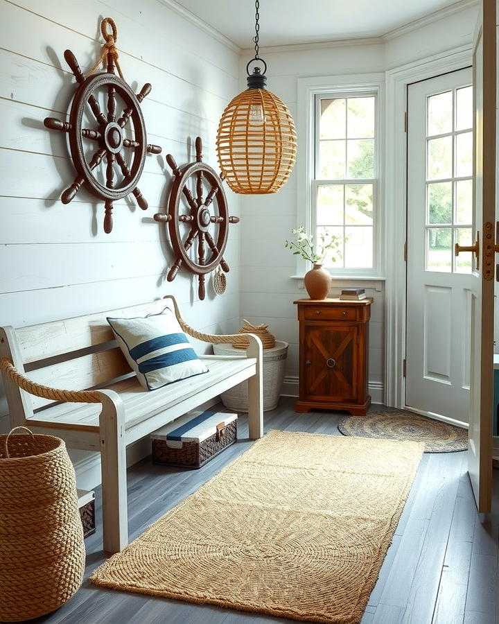 Nautical Inspired Entryway - 25 Nautical Decor Ideas