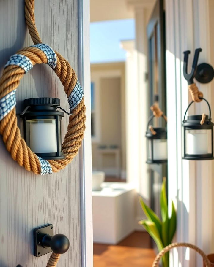 Nautical Rope Accents - 25 Summer Front Door Decor Ideas